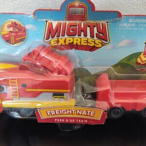 Mighty Express Freight Nate Push and Go Train, New!